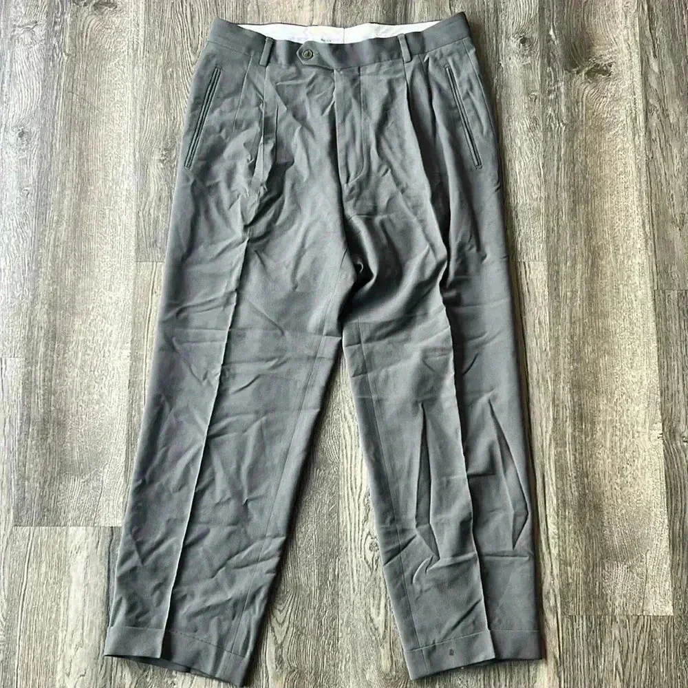 Hugo Boss Pants Gray Lopez Dress Pants Size 34 Office Work Slacks Virgin Wool
